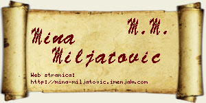 Mina Miljatović vizit kartica